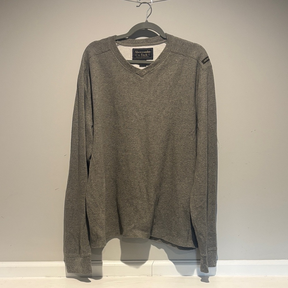 Abercrombie & Fitch Charcoal V-Neck Sweater
